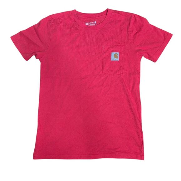 Carhartt Red Pocket T-Shirt Boys Size Medium (10-12) - Picture 1 of 4